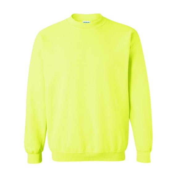 Men Multi Colors Crewneck Sweatshirt Men Crewneck Color Safety Green 3X-Large Size