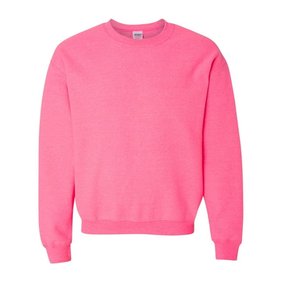 Men Multi Colors Crewneck Sweatshirt Men Crewneck Color Safety Pink 5X-Large Size