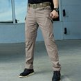 thumbnail image 1 of Men Multi Pocket Cargo Pants Stretch Straight Leg Wear Resistant All Season Outdoor Trousers, 1 of 10