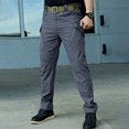 thumbnail image 1 of Men Multi Pocket Cargo Pants Stretch Straight Leg Wear Resistant All Season Outdoor Trousers, 1 of 10