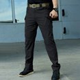 thumbnail image 1 of Men Multi Pocket Cargo Pants Stretch Straight Leg Wear Resistant All Season Outdoor Trousers, 1 of 10