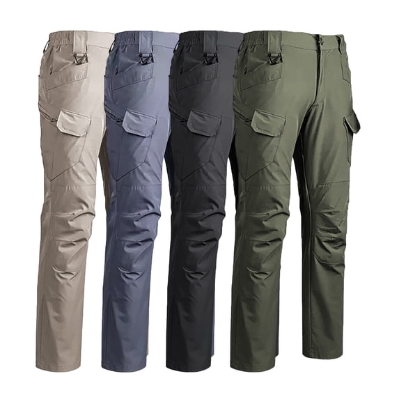 Men Multi Pocket Cargo Pants UPF50+ Stretch Tapered Light Daily Outdoor Pants S-XXL(1 pack)