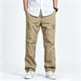 thumbnail image 1 of Men Multi Pocket Cargo Trousers Regular Light Stretch Ripstop Outdoor Travel Pants S-XL, 1 of 9