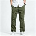 thumbnail image 1 of Men Multi Pocket Cargo Trousers Regular Light Stretch Ripstop Outdoor Travel Pants S-XL, 1 of 9