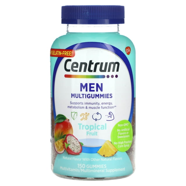 Men Multigummies, Tropical Fruit, 150 Gummies, Centrum
