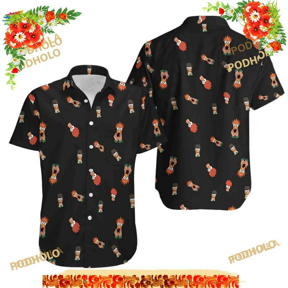 Men Mupets Inspired Beaker Hawaiian Shirt