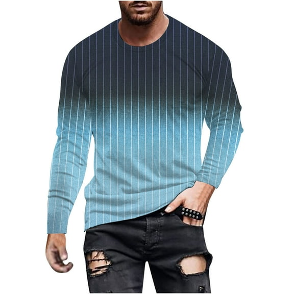 Men Muscle Workout T Shirt Long Sleeve Shirts for Men Vintage Printed Pullover Tops Fashion Street Blouse Tees Loose Fit Plus Size Tunic Sweatshirts Crewneck Slim Fit Casual Hipster Tees Tops