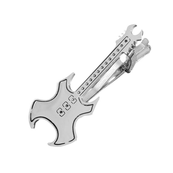 Men Music Note Tie Pin Clip Party Daily Life Piano Guitar Metal Necktie Clasp Tie Pinch Clip Buckle Fashion Jewelry