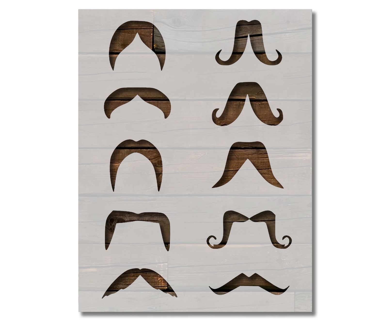 Men Mustaches Long Stencil Template Reusable 8.5 x 11 for Painting on  Walls, Wood, Etc. By Stencilville, image size:1601x1332