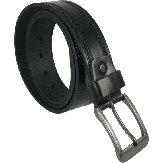Men NORTH WOODS VALENTINI Leather Belt Casual Dress Pin Buckle NW31 Black New