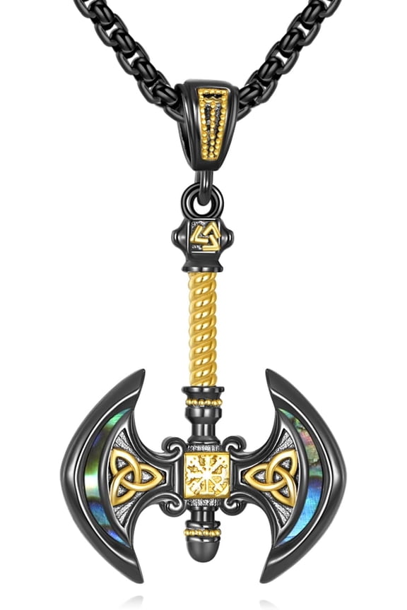Men Necklace S925 Sterling Silver Axe Pendant Necklace Axe Jewelry Gifts for Men