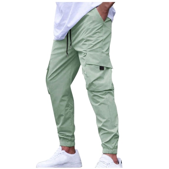 Men New Style Cargo Pants Workout Joggers Stretch Sweatpants Hiking Tactical Pants with Multi Pockets