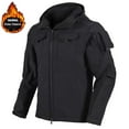 thumbnail image 1 of Men New Winter Autumn Warm Softshell Fleece Jackets Camping Hiking Climbing Hunting Fishing Outdoor Windproof Pants Trousers (Black ,L(65-75kgs)), 1 of 7
