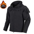 thumbnail image 1 of Men New Winter Autumn Warm Softshell Fleece Jackets Camping Hiking Climbing Hunting Fishing Outdoor Windproof Pants Trousers (Black ,XL(75-85kgs)), 1 of 7