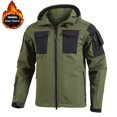 thumbnail image 1 of Men New Winter Autumn Warm Softshell Fleece Jackets Camping Hiking Climbing Hunting Fishing Outdoor Windproof Pants Trousers (Green ,XL(75-85kgs)), 1 of 7
