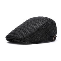 Men Newsboy Gatsby Flat Summer Straw Hat Duckbill Golf Driving Beret Ivy Cap