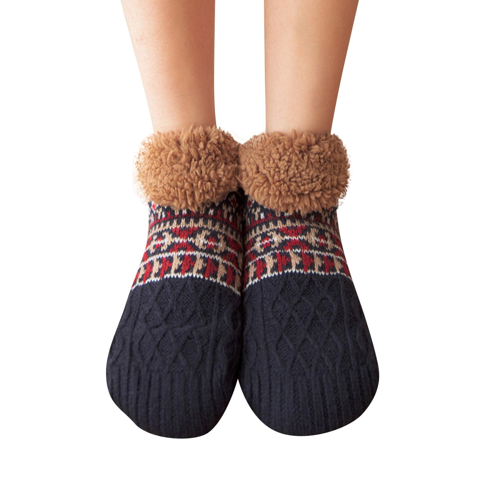 Men Non Slip Slipper Short Socks for Women Socks Winter Warm Soft Socks