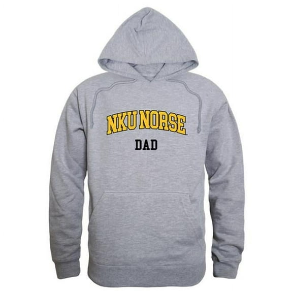 Men Northern Kentucky Norse Dad Hoodie, Heather Grey - 2XL