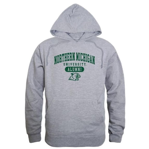 Men Northern Michigan Wildcats Alumni Hoodie, Heather Grey - 2XL