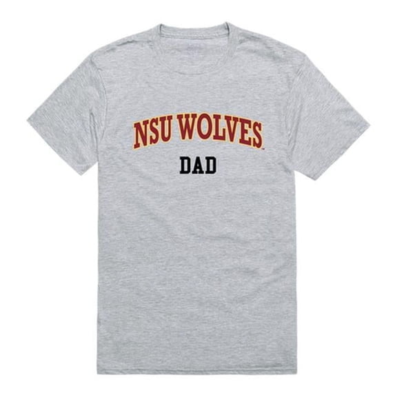 Men Northern State University Wolves College Dad T-Shirt, Heather Grey - 2XL