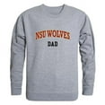 thumbnail image 1 of Men Northern State University Wolves Dad Crewneck Fleece, Heather Grey - Small, 1 of 1