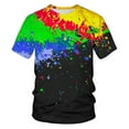 thumbnail image 1 of Men Novelty Shirts 3D Print Graphic Short Sleeve T Shirts Graphic Tee Adult Graffiti Printing Casual Round Neck Funny Top, 1 of 3