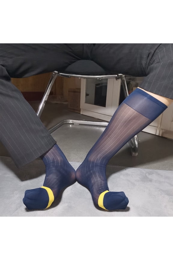 Men Nylon Silky Ultra-thin Socks Wear Traceless See-Through Sheer Stockings