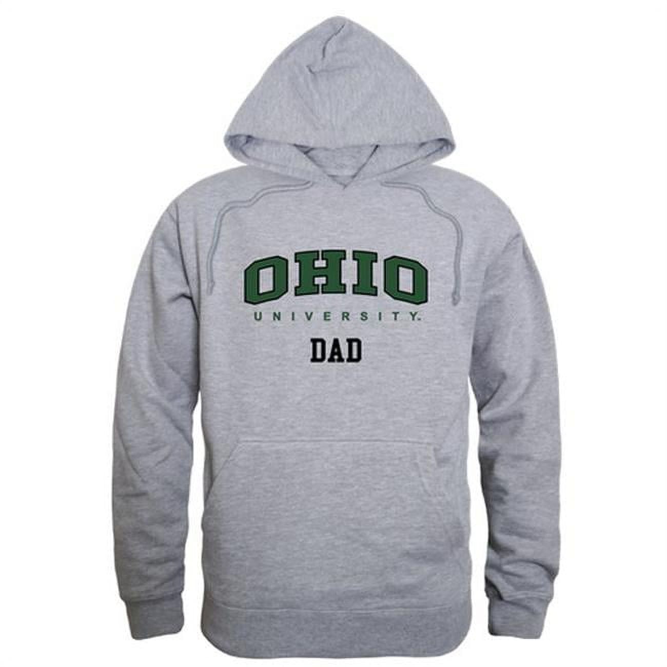 Men Ohio Bobcats Dad Hoodie, Heather Grey Large