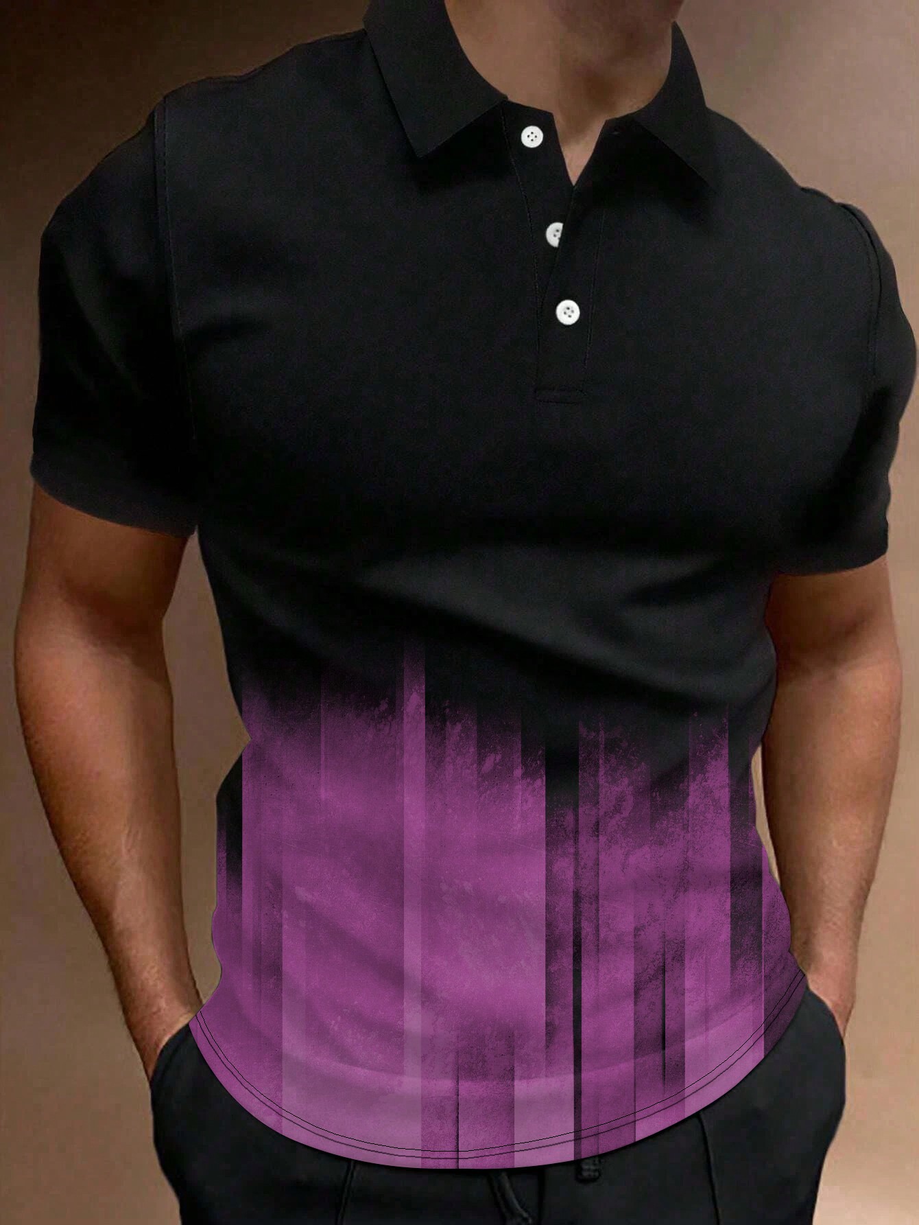 Men Ombre Polo Shirt
