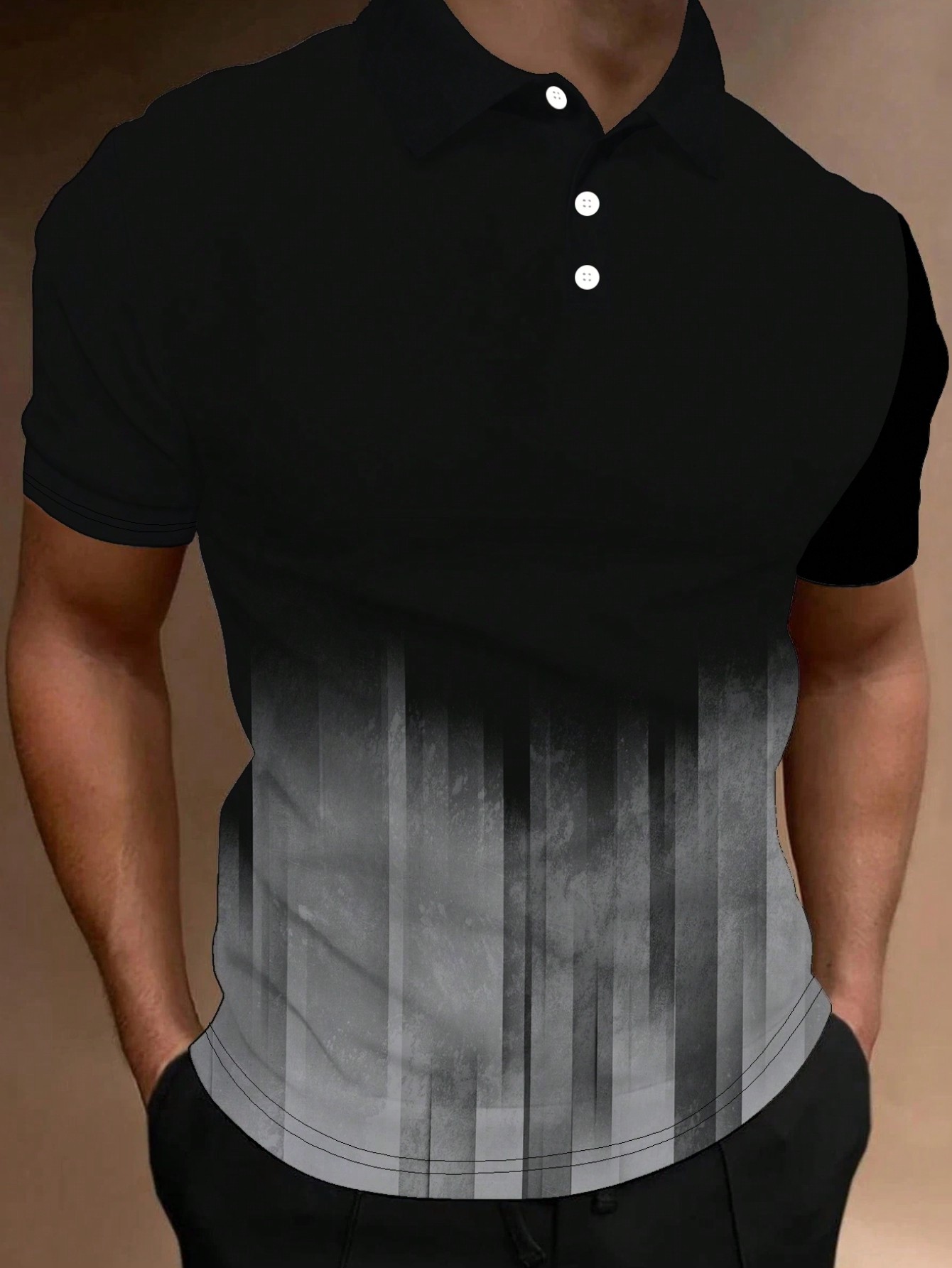 Men Ombre Polo Shirt