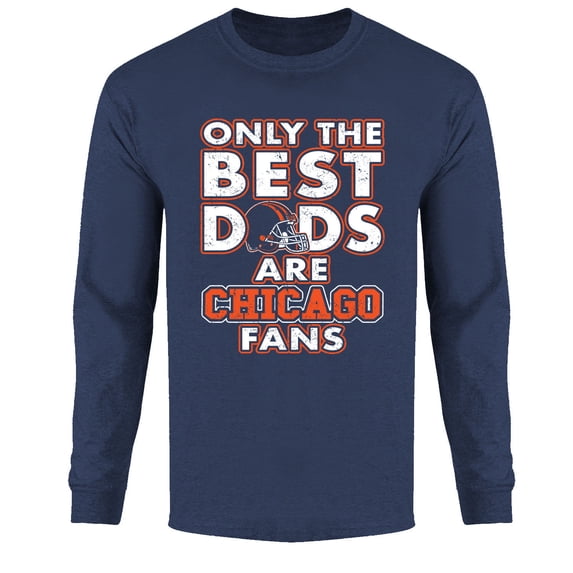 Men Only The Best Dads Football Fan Long Sleeve Shirt