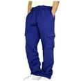 thumbnail image 1 of Men Outdoor Cargo Pant Lightweight Tactical Pant Hiking Jogger Classic Fit Multi Pockets Fleece Sweatpants Men, 1 of 4