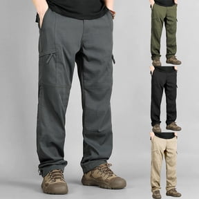 Men Outdoor Cargo Pants Stretch Comfort 6 Pocket UV Protection Hiking Work Pants S-XXL