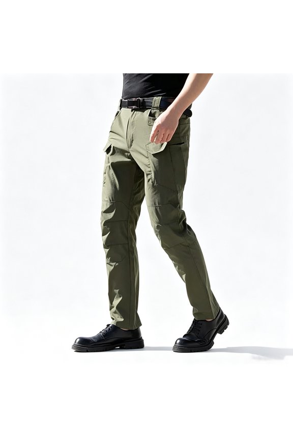Men Outdoor Multi Utility Cargo Pants Tapered Leg Rugged Breathable All Terrain Work Pants S-XXL