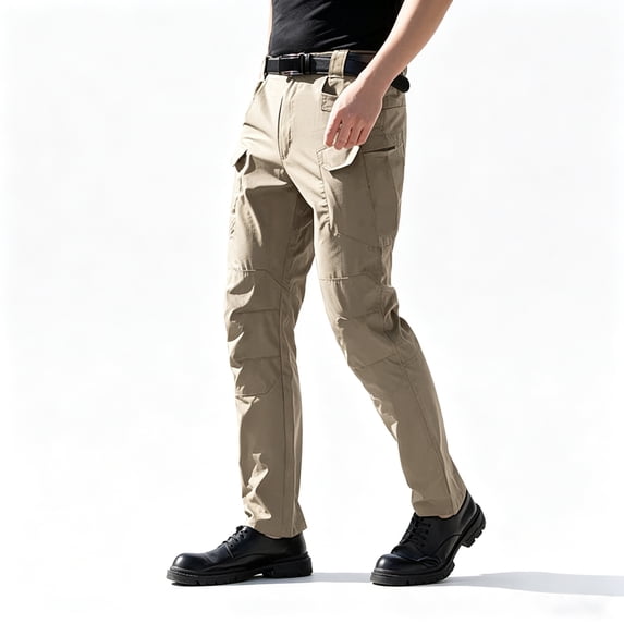 Men Outdoor Multi Utility Cargo Pants Tapered Leg Rugged Breathable All Terrain Work Pants S-XXL