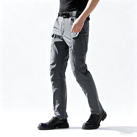 Men Outdoor Multi Utility Cargo Pants Tapered Leg Rugged Breathable All Terrain Work Pants S-XXL
