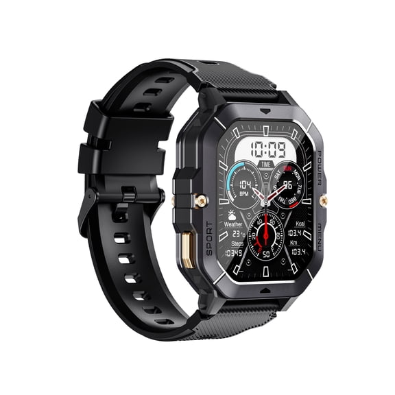 Men Outdoor Smartwatch 1ATM Waterproof with Bluetooth Call SOS Medical Function 410mAh Large Battery