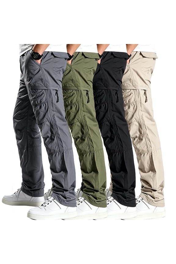 Men Outdoor Utility Cargo Pants Light Stretch Tough 6 Pocket All Terrain Daily Work Pants S-XL(1 piece)