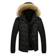 thumbnail image 1 of Men Outdoor Warm Winter Thick Jacket Hooded Coat Jacket With Zipper Pocket, 1 of 3