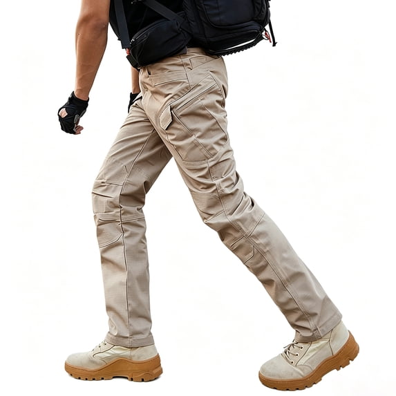 Men Outdoor Work Cargo Pants Stretch Sturdy Multi Pocket Regular Fit Long Trousers S-XXL
