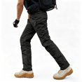thumbnail image 1 of Men Outdoor Work Cargo Pants Stretch Sturdy Multi Pocket Regular Fit Long Trousers S-XXL, 1 of 9