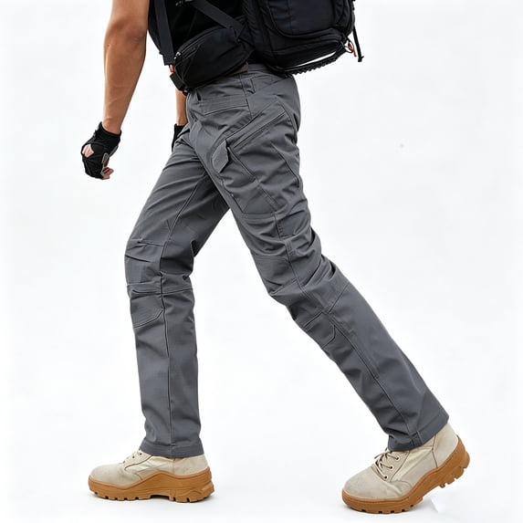 Men Outdoor Work Cargo Pants Stretch Sturdy Multi Pocket Regular Fit Long Trousers S-XXL