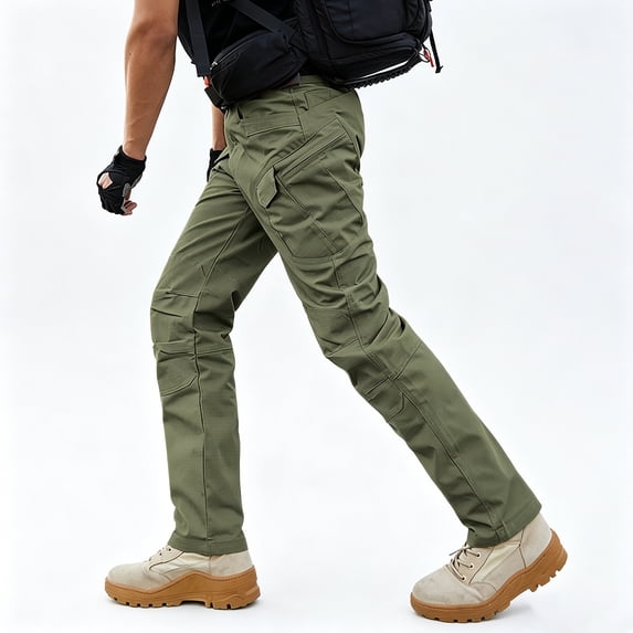 Men Outdoor Work Cargo Pants Stretch Sturdy Multi Pocket Regular Fit Long Trousers S-XXL