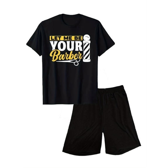 Men Outfits 2 Piece Fashion Casual Summer Oversize Graphic Short Sleeve Tee Shirt Shorts Set Athletic Jogging Tracksuit Black C XXL