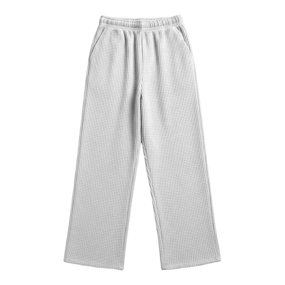 Men Outfits 2 Piece Sets Lounge Waffle Knit Sweatshirt Set Soft Casual Loungewear Suit Sets Two Piece Outfits for Travle Home