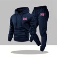 thumbnail image 1 of Men Outfits 2 Piece Sets Matching Print Hoodie and Jogger Set Long Sleeve Fleece Pullover with Pockets Casual Two Piece for Fall Winter and Lounge, 1 of 3