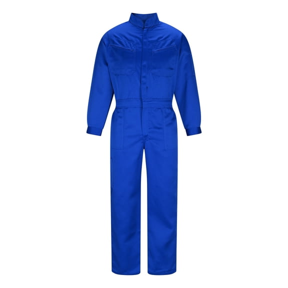 Men Oversize Long Sleeve Coveralls Solid Color Zip Up Jumpsuit Spray Painted Workwear Labor Protection Suit Jumpsuit