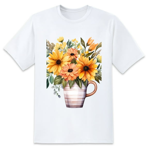 Men Oversize T-ShirtFlowers Summer Casual Short Sleeve Crew Neck Loose Tee Tops XS-5XL