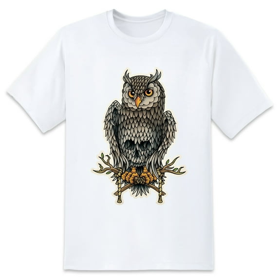 Men Oversize T-ShirtOwl (18) Summer Casual Short Sleeve Crew Neck Loose Tee Tops XS-5XL