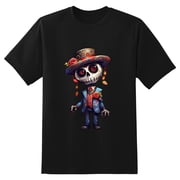 Men Oversize T-ShirtSkull Summer Casual Short Sleeve Crew Neck Loose Tee Tops XS-5XL